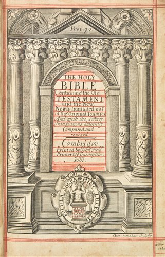 Lot 363 - Bible. Cambridge: John Field, 1661