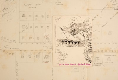 Lot 284 - Baden-Powell (Robert, 1st Baron, 1857-1941). A small pen and ink sketch of Baden-Powell's House
