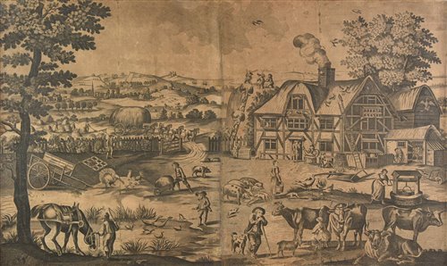 Lot 319 - Harvest scene