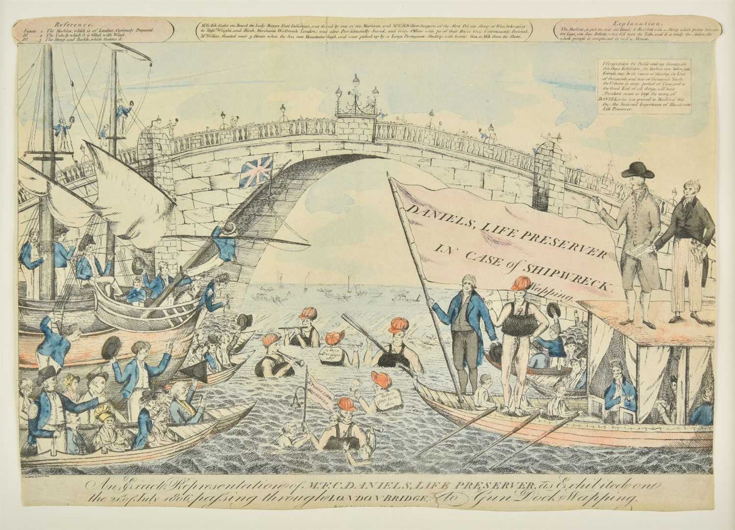 Lot 228 - Lifesaving. An exact representation of Mr F. C. Daniels Life Preserver, on 21st July 1806