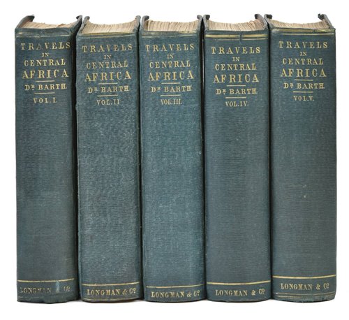 Lot 12 - Barth (Henry). Travels and Discoveries in North and Central Africa, 1857-8