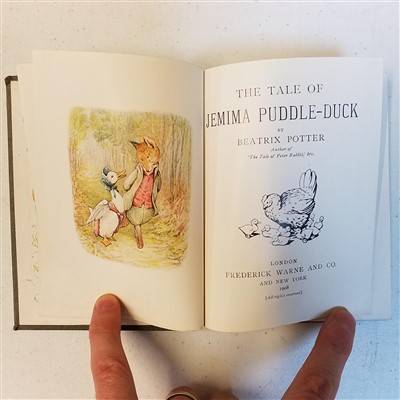 Lot 586 - Potter (Beatrix). The Tale of Jemima Puddle-Duck, 1st edition, 1908