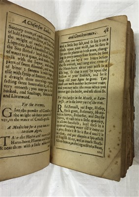 Lot 18 - Gastronomy. A Closet for Ladies and Gentlewomen, 1651