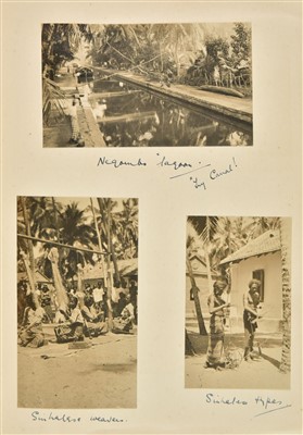 Lot 226 - Ceylon. A personal scrap album relating to Cyril George Simpson, 1920s