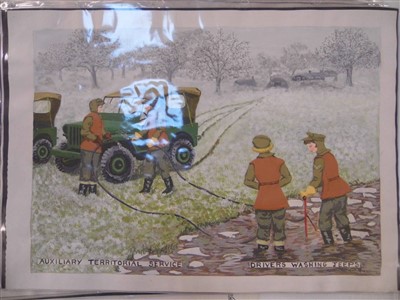 Lot 45 - Auxiliary Territorial Service. A series of 14 original watercolour and gouache drawings