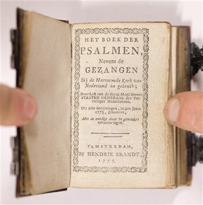 Lot 265 - Bible; Dutch. Het Boek der Psalmen, Amsterdam, 1777
