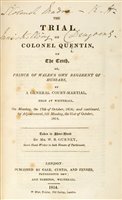 Lot 9 - Gurney (W. B.). The Trial of Colonel Quentin, 1814