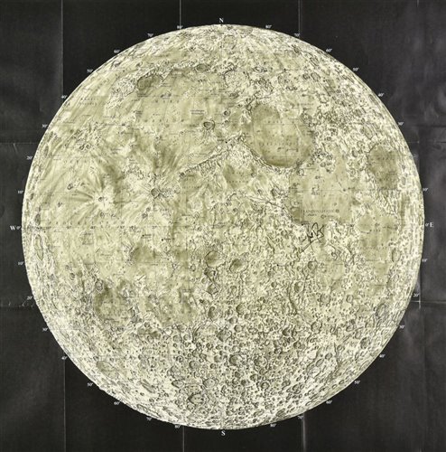 Lot 83 - Armstrong (Neil, born 1930). Signed lunar map, circa 1990