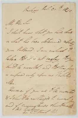 Lot 68 - Duke of Wellington, Autograph Letters, 1812