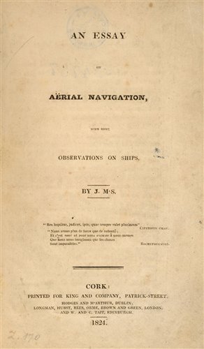 Lot 159 - [MacSweeny, Joseph]. Aerial Navigation, 1824