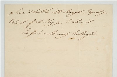 Lot 75 - Duke of Wellington, Autograph letter signed, 1810