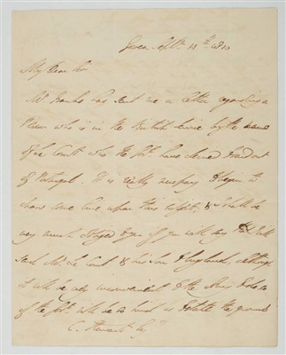 Lot 70 - Duke of Wellington, Autograph letter, 1810