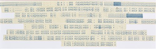 Lot 52 - Hitler Assassination Attempt. Ticker tape notification, 20 July 1944