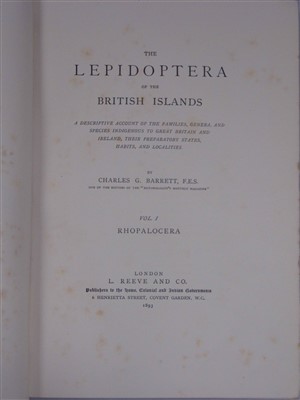 Lot 182 - Barrett (Charles G.). Lepidoptera of the British Islands, 11 volumes, 1st edition, [1892]-1907