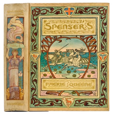 Lot 554 - Chivers-style binding. Spenser's Faerie Queene, 3 volumes, 1897