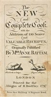 Lot 423 - Battam (Anne). The New and Complete Cook, 1797