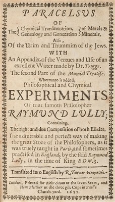 Lot 22 - Paracelsus. Chymical Transmutation, 1657