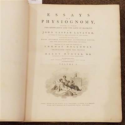 Lot 324 - Lavater (John Caspar). Essays on Physiognomy, 5 volumes 1789-1810