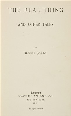 Lot 715 - James (Henry). The Real Thing, 1st edition, 1st issue, 1893