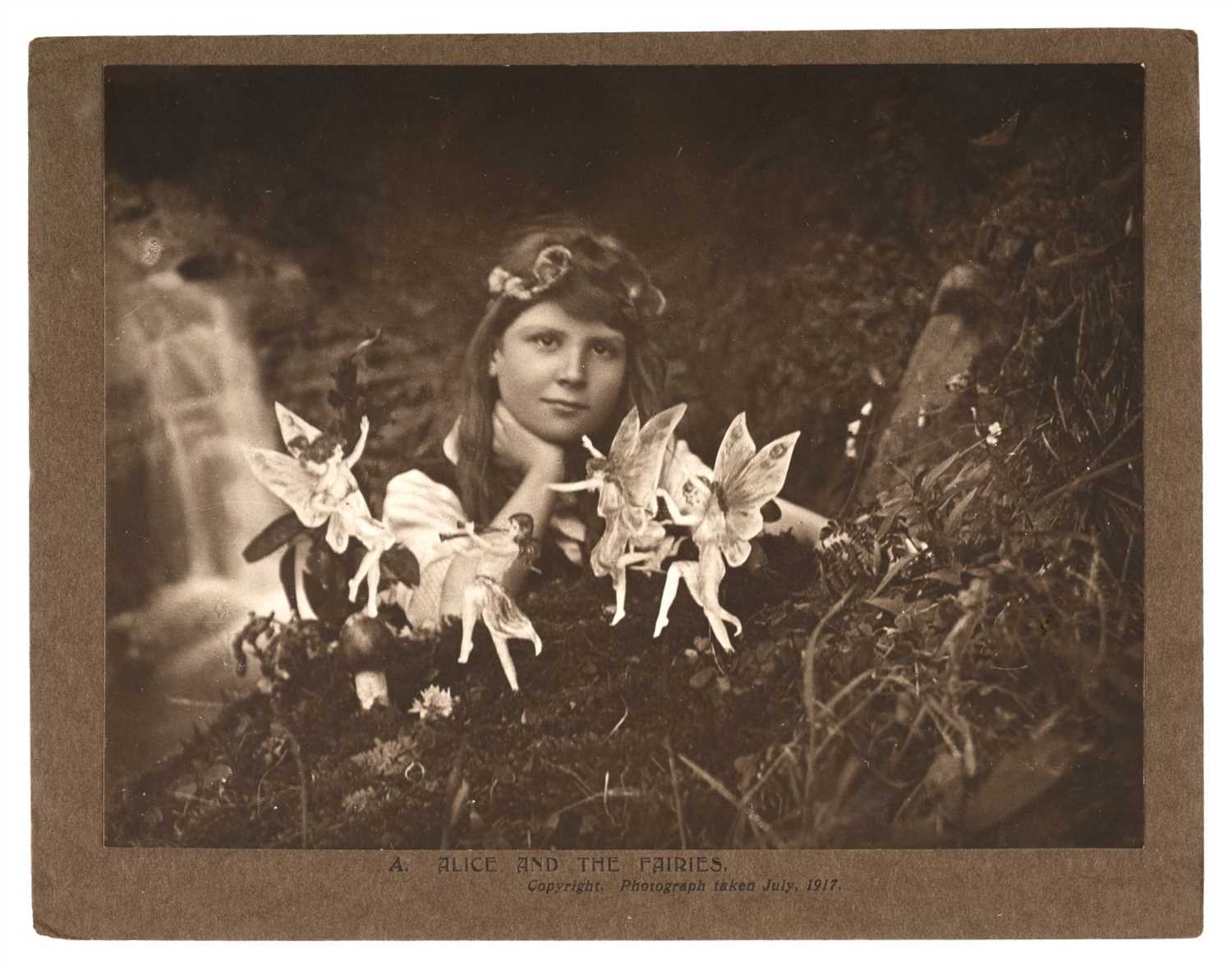 Lot 236 - Cottingley Fairies. Alice and the Fairies, photograph of Frances 'Alice' Griffiths, July 1917