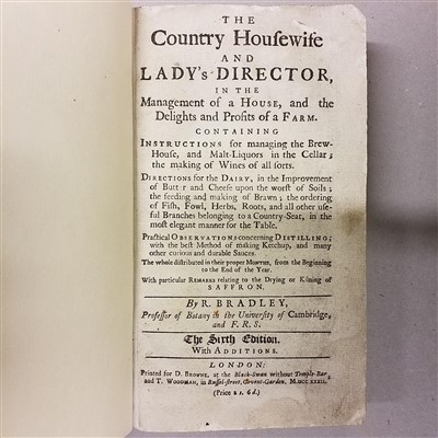 Lot 426 - Bradley (Richard). The Country Housewife and Lady's Director..., 6th edition, 1732