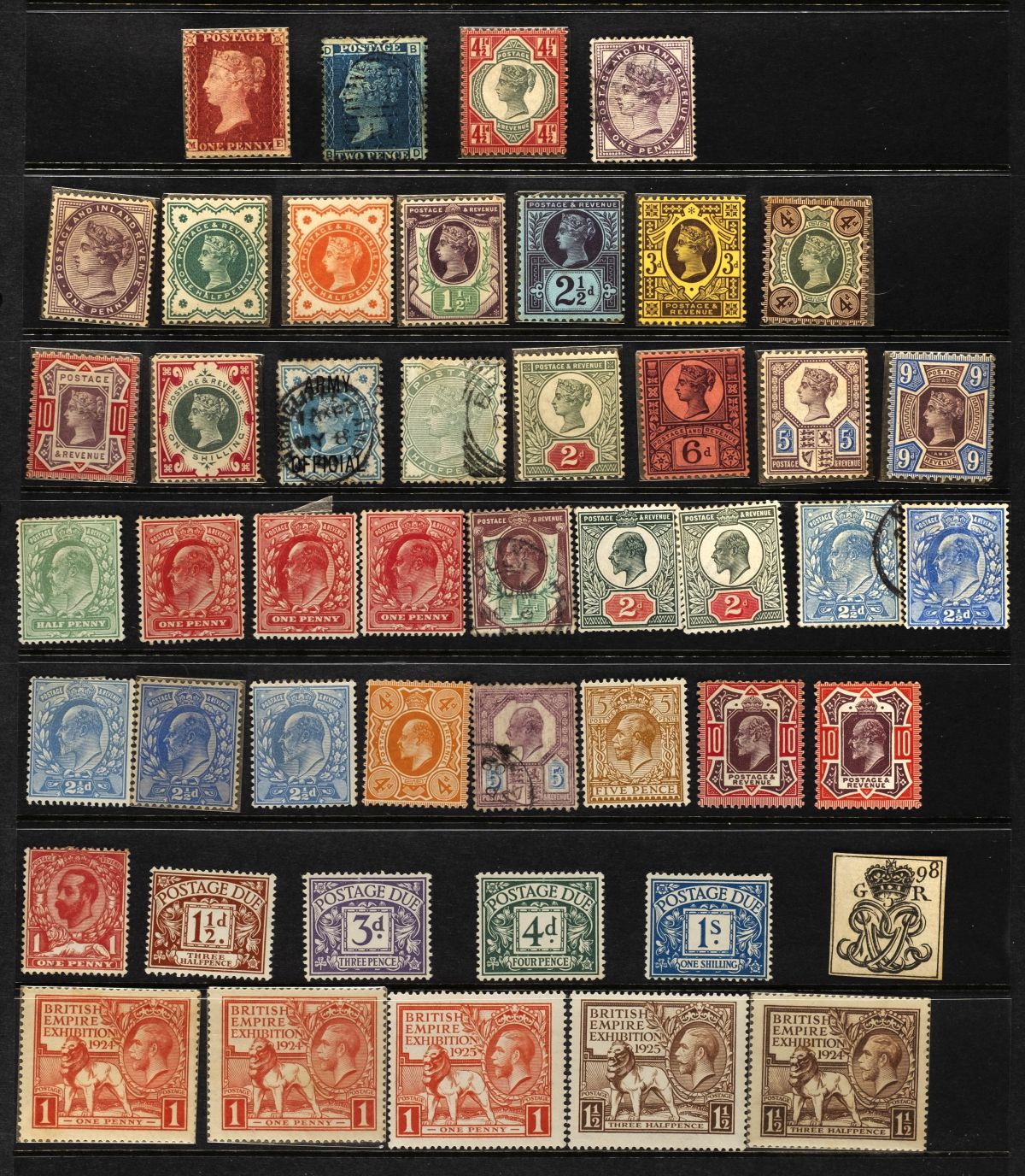 Lot 288 - Stamps. A collection of Victorian and later