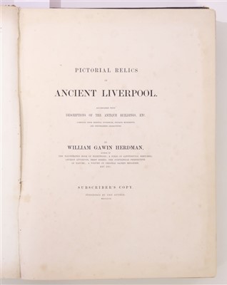 Lot 49 - Herdman (William Gawin). Pictorial Relics of Ancient Liverpool, 1857