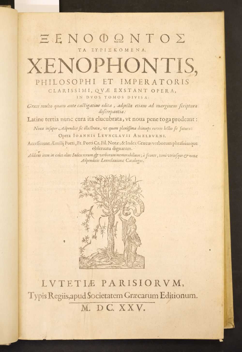 Lot 348 Xenophon. Xenophontis, philosophi et