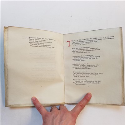 Lot 637 - Romney Street Press. Ten Poems by Alice Meynell 1913-1915, Westminster, 1915