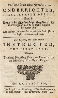 Lot 84 - Hillenius (François). The English, and Low-Dutch Instructer, 1686
