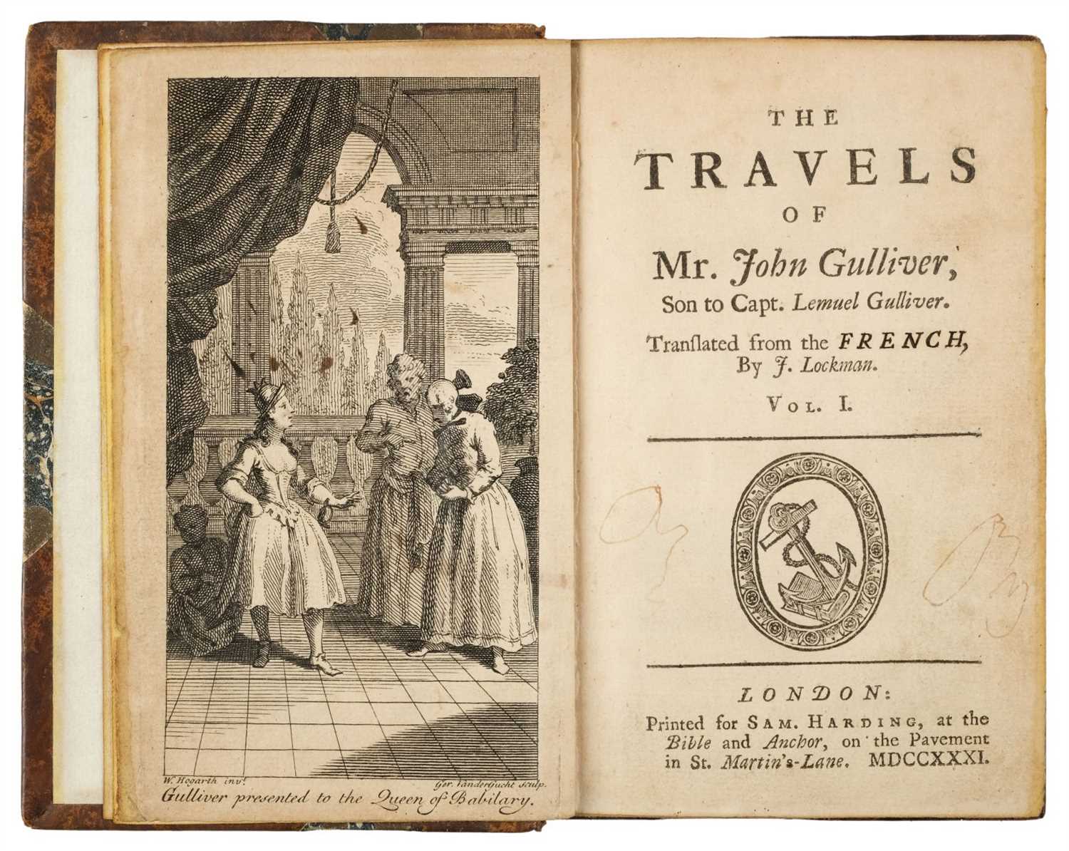 Lot 163 - Desfontaines (Pierre-Francois Guyot). The Travels of Mr. John Gulliver, 1731