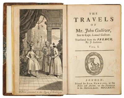 Lot 163 - Desfontaines (Pierre-Francois Guyot). The Travels of Mr. John Gulliver, 1731