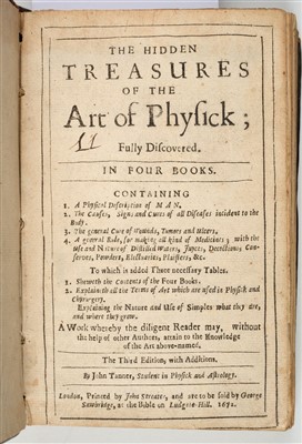 Lot 42 - Tanner (John). Hidden Treasures of the Art of Physick, 1671