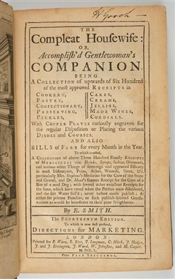 Lot 199 - Smith (Eliza). The Compleat Housewife, 1750