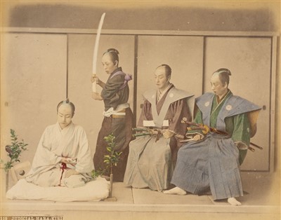 Lot 74 - Japan. A group of 12  portraits of Japanese figures, by or attributed to Adolfo Farsari, c. 1880s