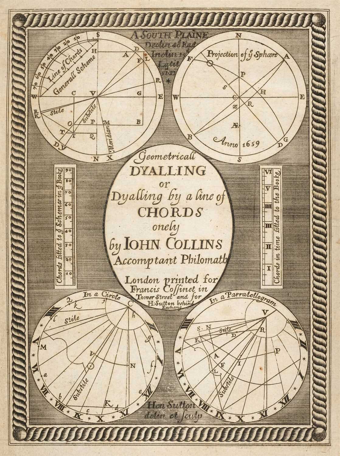 Lot 26 - Collins (John). Geometricall Dyalling, 1659