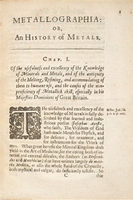 Lot 43 - Webster (John). Metallographia, 1st edition, 1671