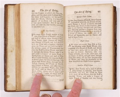 Lot 125 - Dyeing. The Whole Art of Dying, 1705