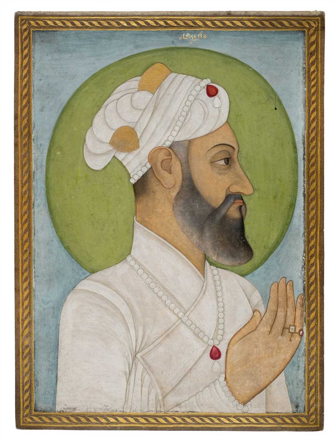 Lot 401 - Mughal School. Portrait of Aurangzeb, circa 1700