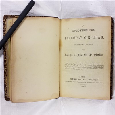 Lot 378 - Bookbinding. The Book-Finishers' Friendly Circular, 1845-51
