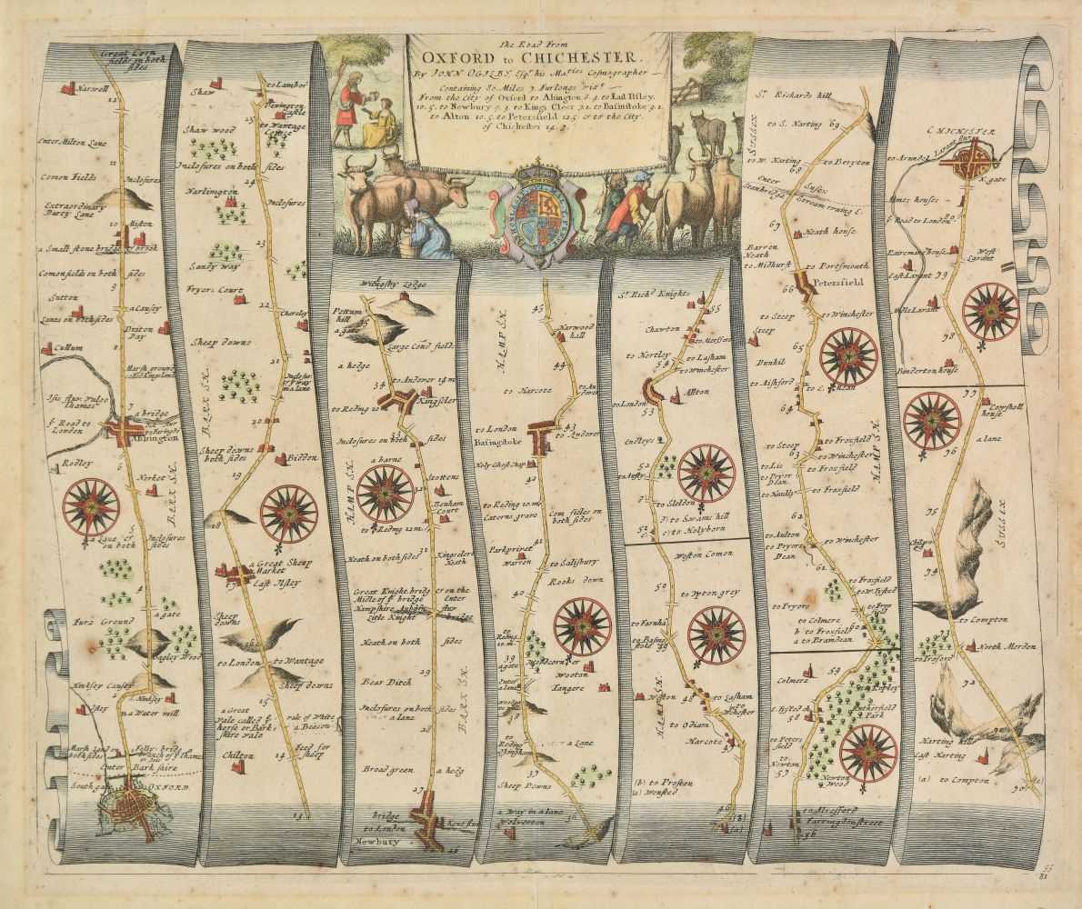 Lot 177 - Ogilby (John). The Road from Oxford to Chichester, [1675 or later]