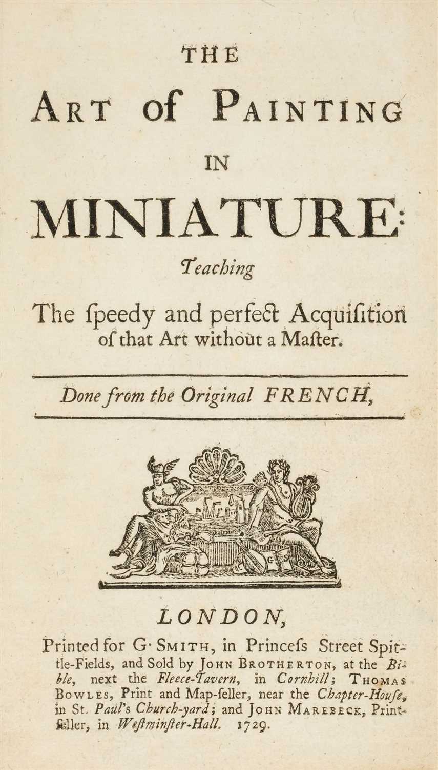 Lot 161 - Boutet (Claude). The Art of Painting in Miniature, 1729