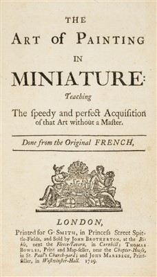 Lot 161 - Boutet (Claude). The Art of Painting in Miniature, 1729