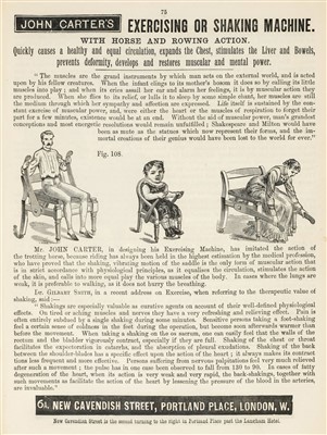 Lot 389 - Trade Catalogue. John Carter's Illustrated Catalogue of Invalid Furniture and Bath Chairs, 1889