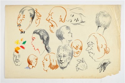 Lot 617 - Pares (Bip, 1904-1977). A collection of 49 sheets of illustration artwork, circa 1949-50