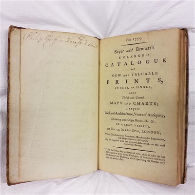 Lot 263 - Bookseller's catalogue. Sayer and Bennett's Enlarged Catalogue..., 1775