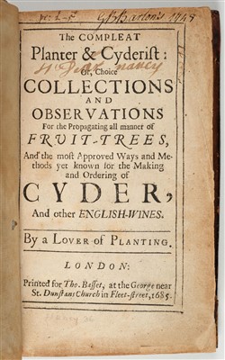 Lot 82 - Compleat Planter & Cyderist, 1685