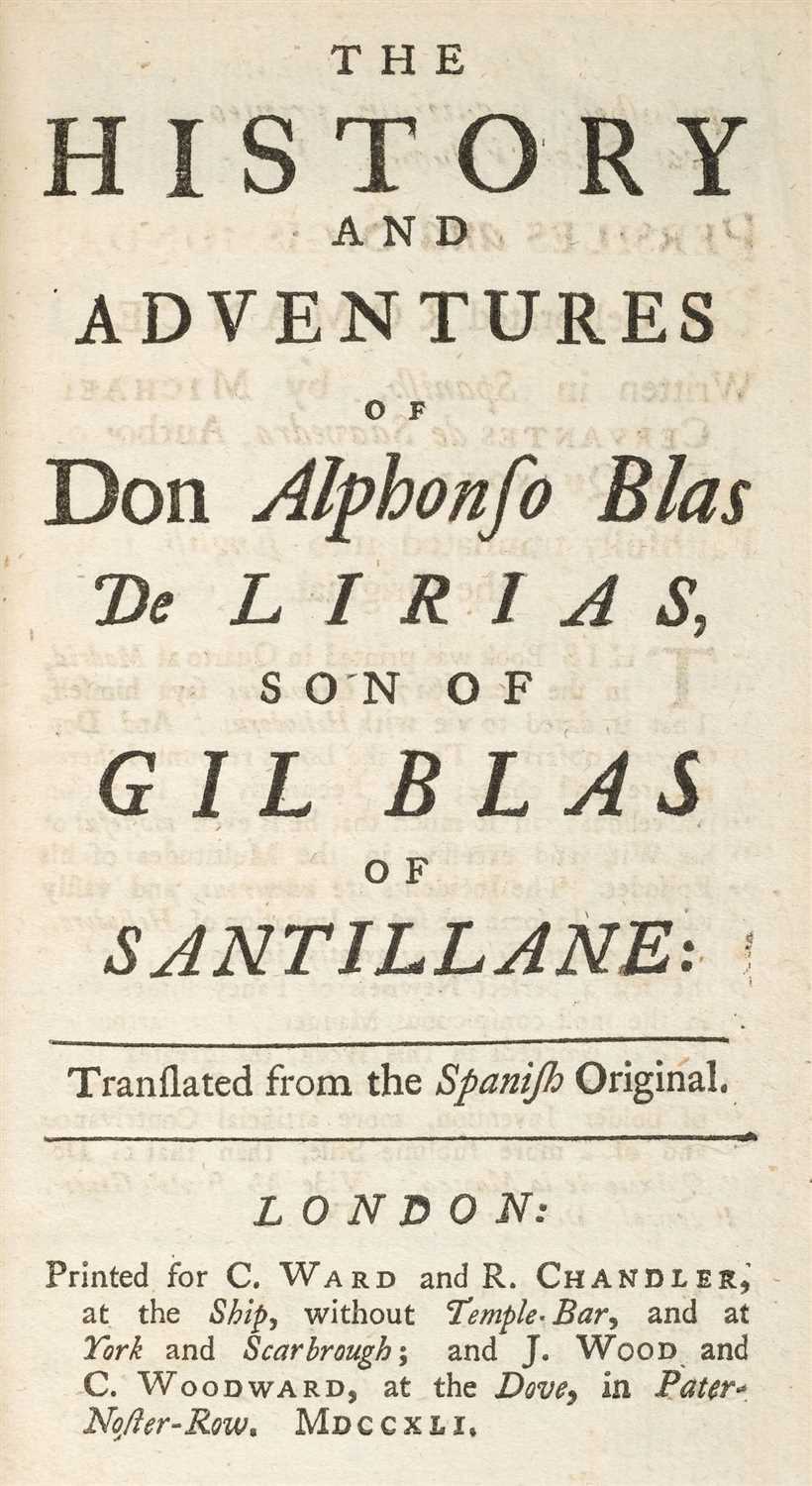 Lot 182 - Lesage. The History and Adventures of Don Alphonso Blas De Lirias, 1741