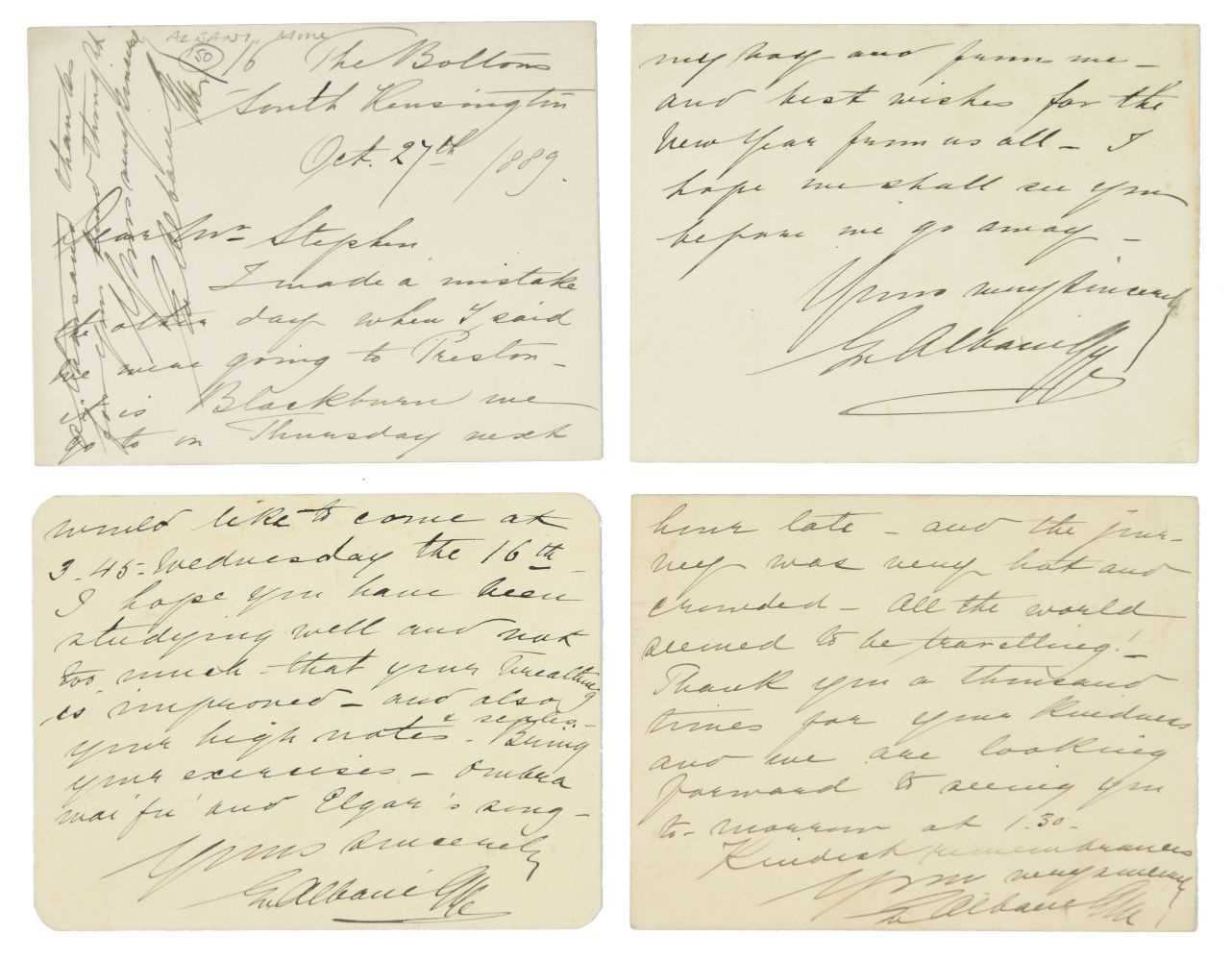 Lot 253 - Music and Musicians. Group of 11 autograph letters signed