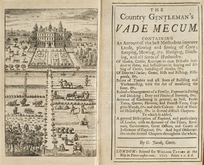 Lot 139 - Jacob (Giles). The Country Gentleman's Vade Mecum, 1717